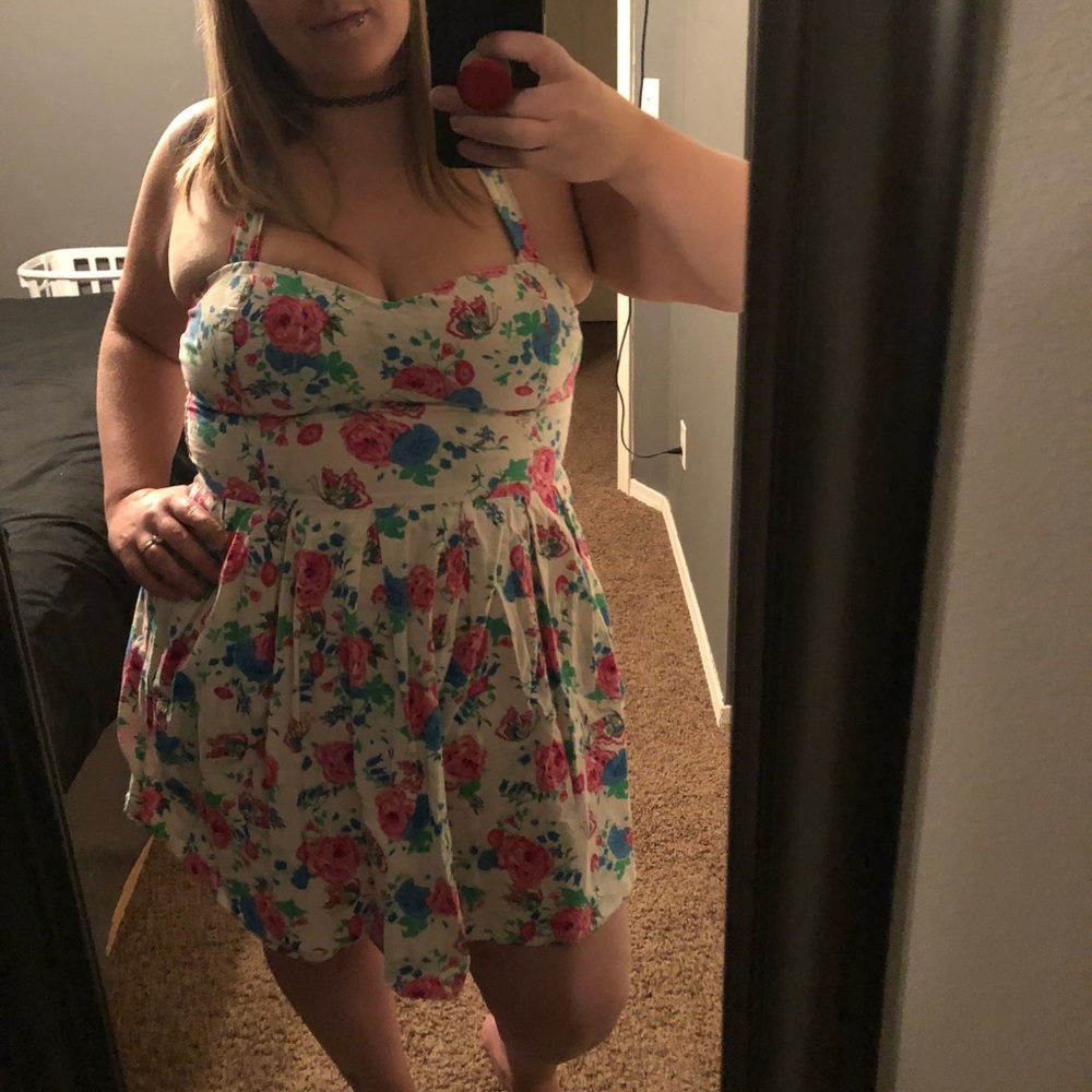 Floral halter top dress